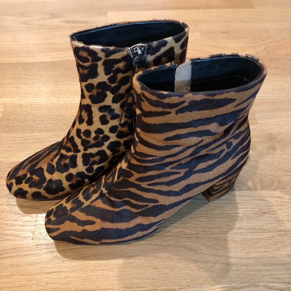 Splendid Animal Print Ankle Boots - Leopard and Tiger